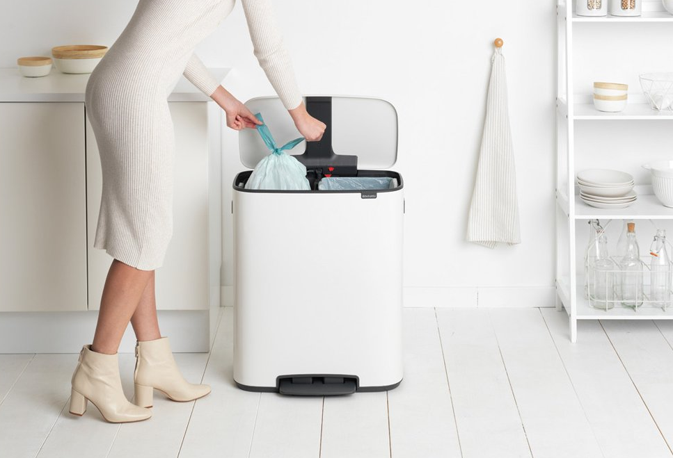Pedaalemmer BO 2 x 30 l, wit, Brabantia