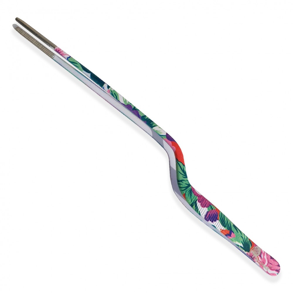 Keukenpincet 30 cm, bloemmotief, Dellinger