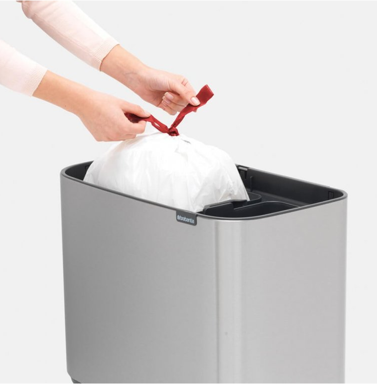 Touch prullenbak BO 11 + 23 l, mat staal, Brabantia