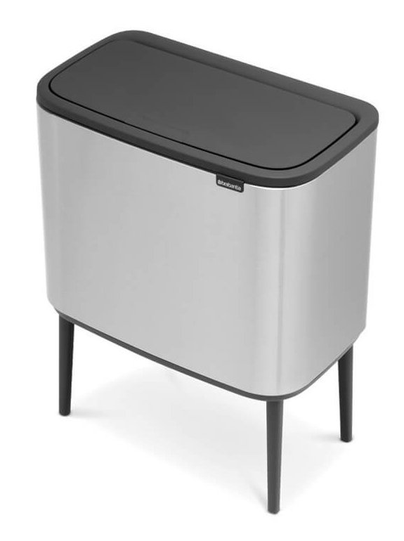 Touch prullenbak BO 11 + 23 l, mat staal, Brabantia