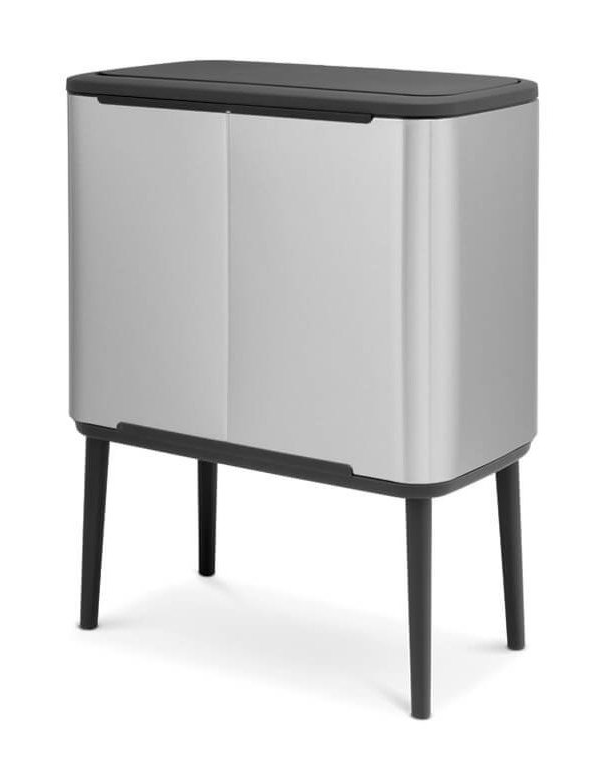 Touch prullenbak BO 11 + 23 l, mat staal, Brabantia