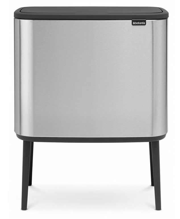 Touch prullenbak BO 11 + 23 l, mat staal, Brabantia