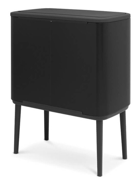 Touch prullenbak BO 11 + 23 l, mat zwart, Brabantia