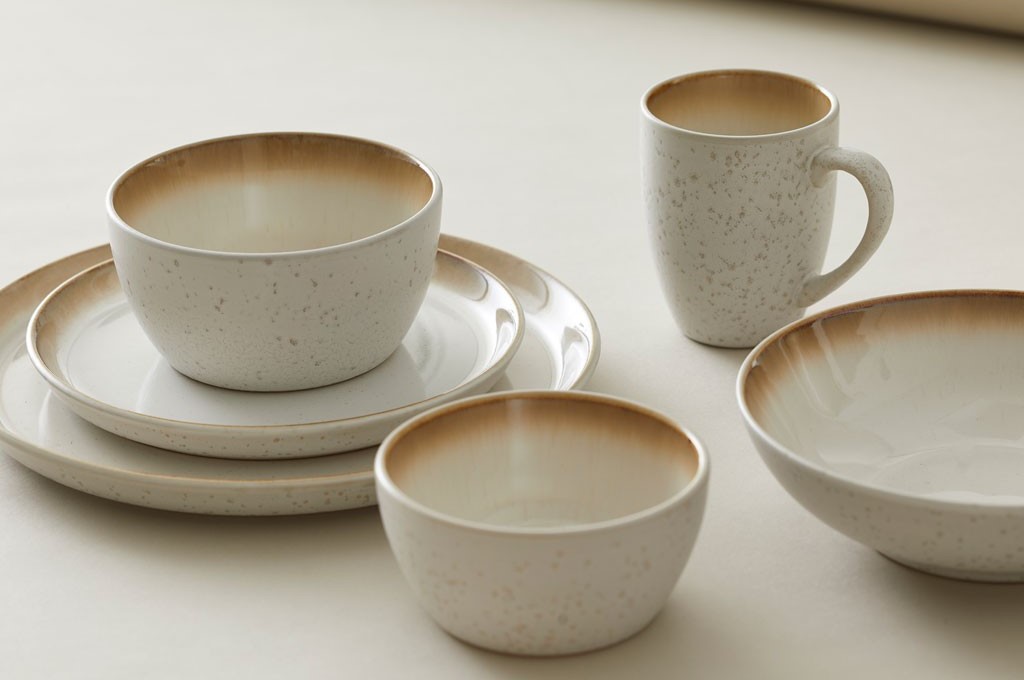 Dineerbord 27 cm, crème, Bitz