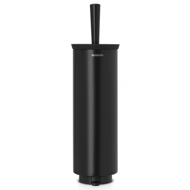 Toiletborstel met houder, zwart, Brabantia