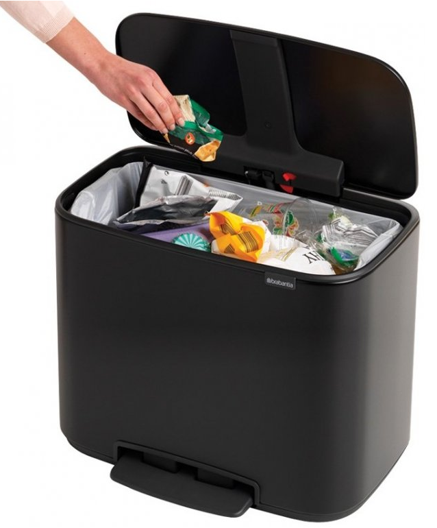 Pedaalemmer BO 36 l, mat zwart, Brabantia