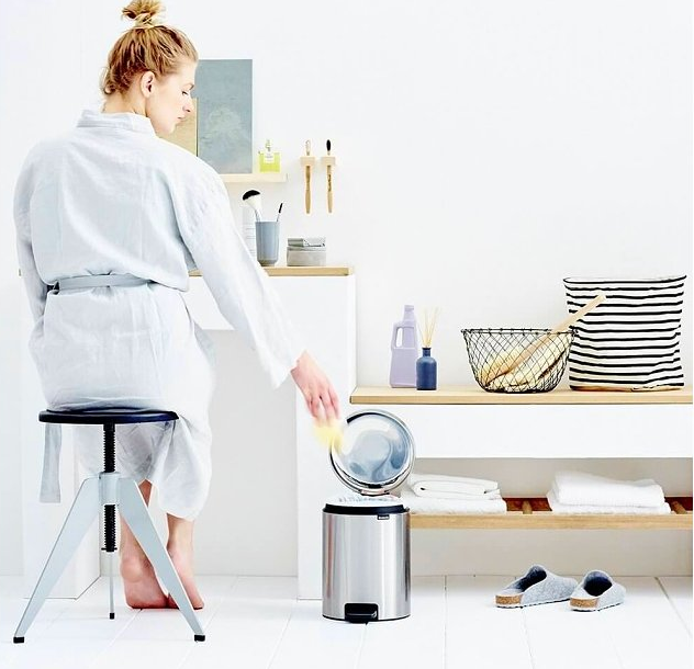 Pedaalemmer NEWICON 5 l, vingerafdrukwerend, mat staal, Brabantia