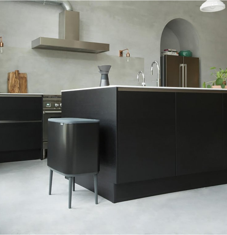 Touch prullenbak BO 3 x 11 l, mat zwart, Brabantia