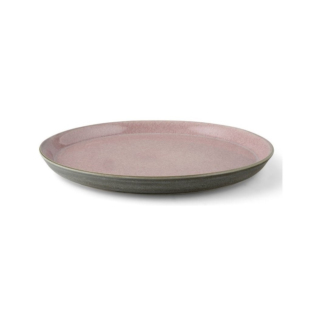 Dineerbord 27 cm, grijs/roze, Bitz