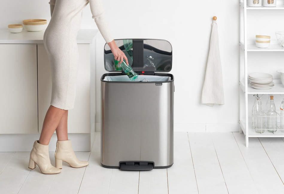 Pedaalemmer BO 60 l, mat staal, Brabantia