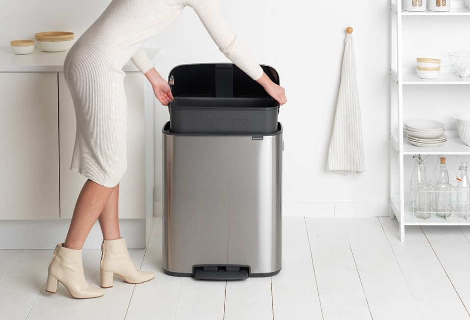 Pedaalemmer BO 60 l, mat staal, Brabantia