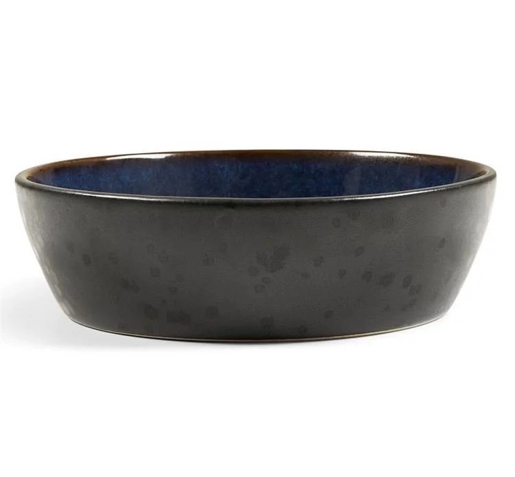Serveerschaal 18 cm, zwart/donkerblauw, Bitz