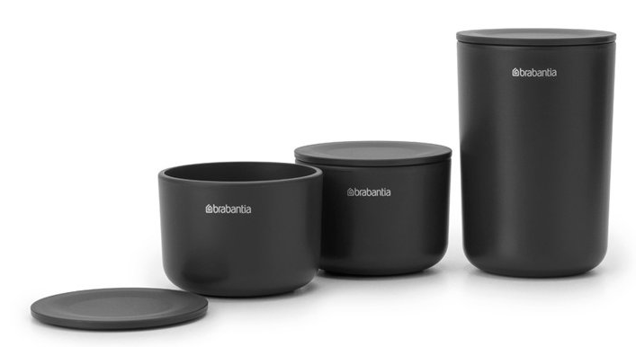 Voorraadbus, set van 3 stuks, grijs, Brabantia