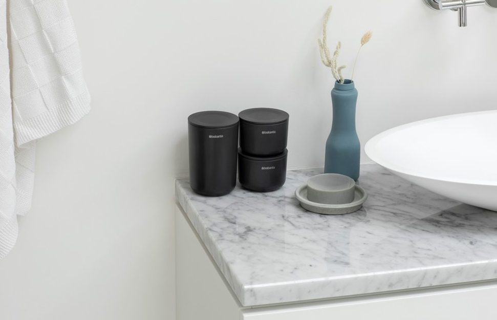 Voorraadbus, set van 3 stuks, grijs, Brabantia