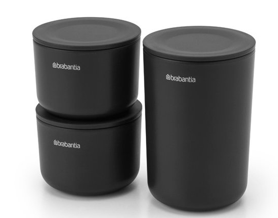 Voorraadbus, set van 3 stuks, grijs, Brabantia
