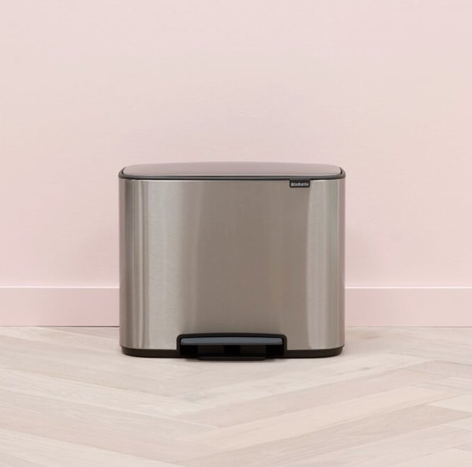 Pedaalemmer BO 11 + 23 l, mat staal, Brabantia