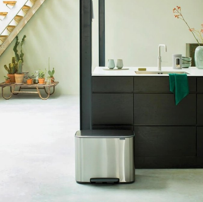 Pedaalemmer BO 11 + 23 l, mat staal, Brabantia