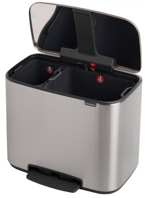 Pedaalemmer BO 11 + 23 l, mat staal, Brabantia