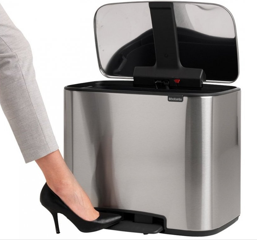 Pedaalemmer BO 11 + 23 l, mat staal, Brabantia