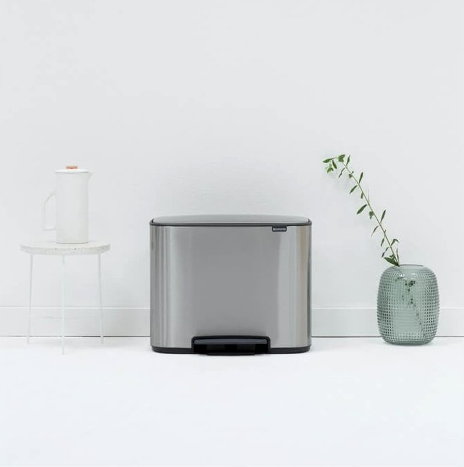Pedaalemmer BO 11 + 23 l, mat staal, Brabantia