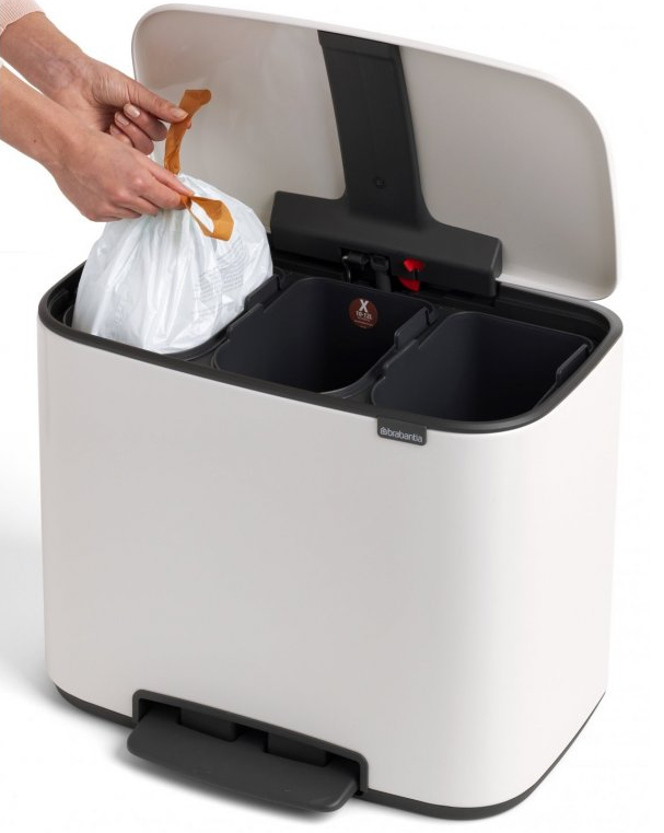 Pedaalemmer BO 3 x 11 l, wit, Brabantia