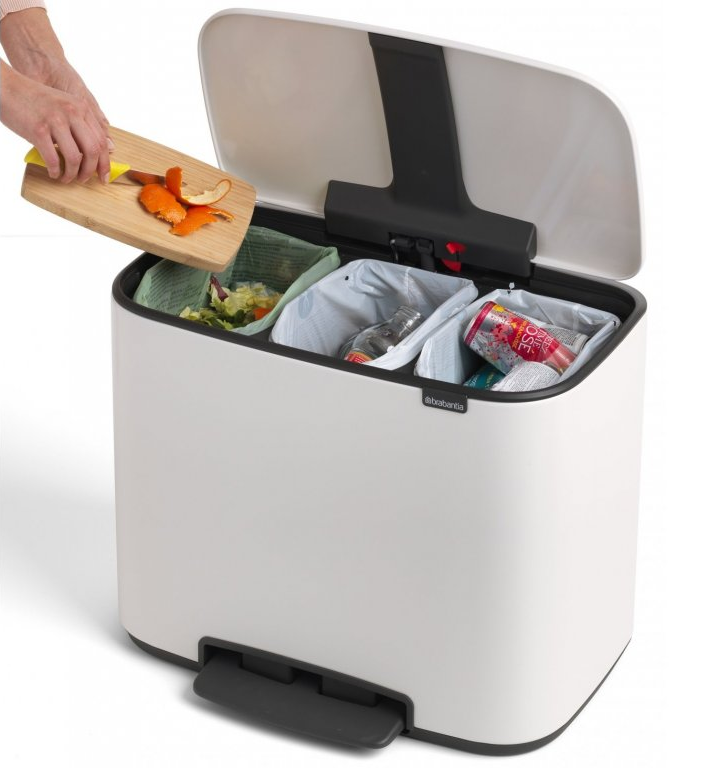 Pedaalemmer BO 3 x 11 l, wit, Brabantia