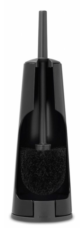 Toiletborstel met houder, zwart, Brabantia