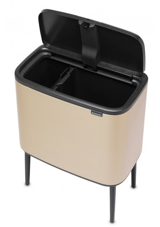 Touch prullenbak BO 11 + 23 l, champagne, Brabantia