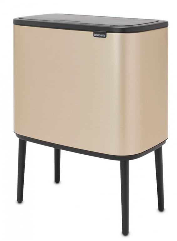Touch prullenbak BO 11 + 23 l, champagne, Brabantia