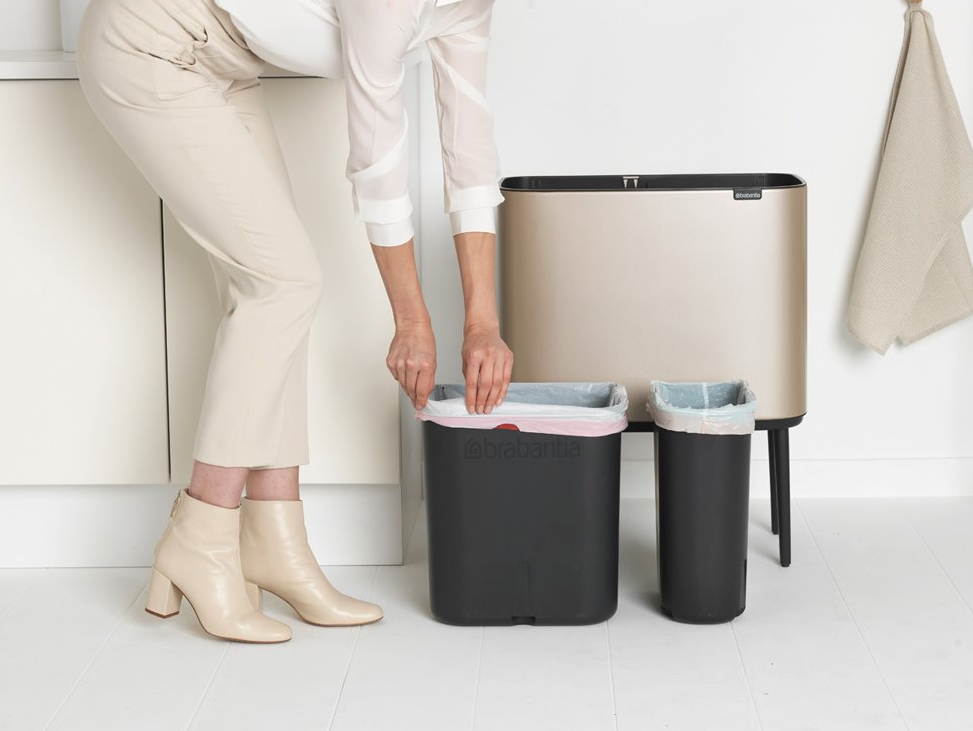 Touch prullenbak BO 11 + 23 l, champagne, Brabantia