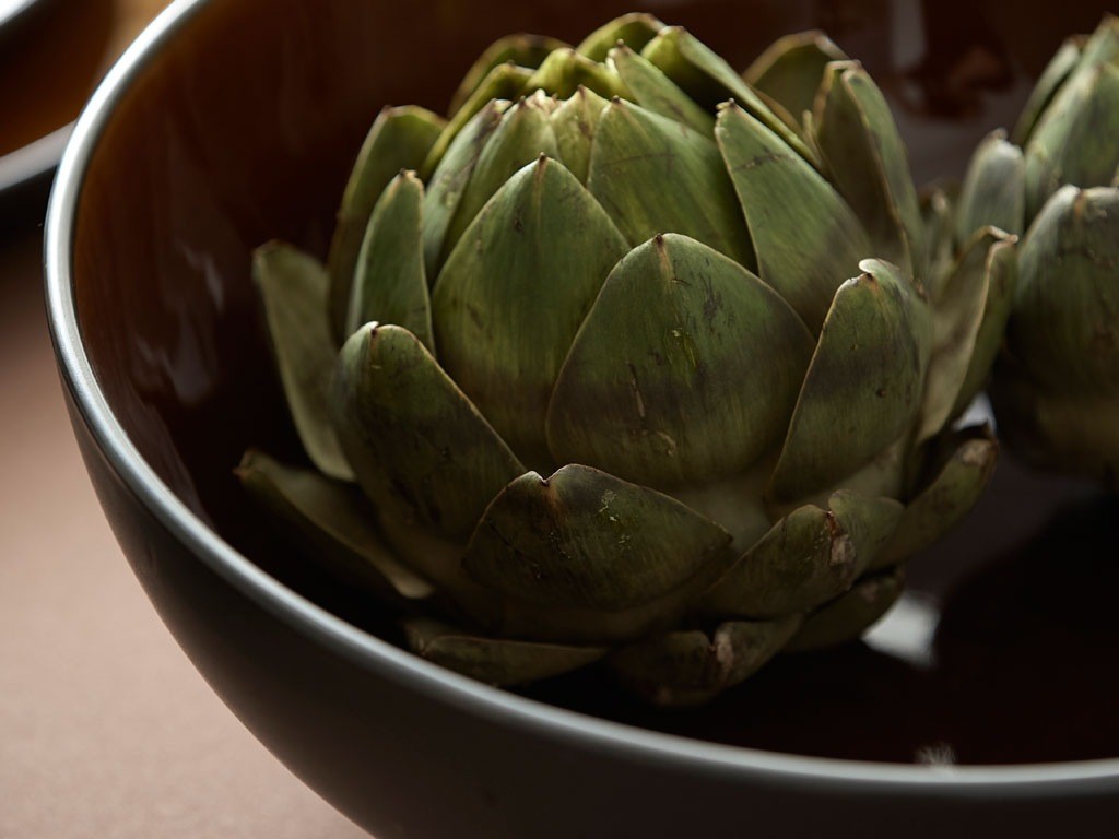 Slaschaal 30 cm, zwart/amber, Bitz