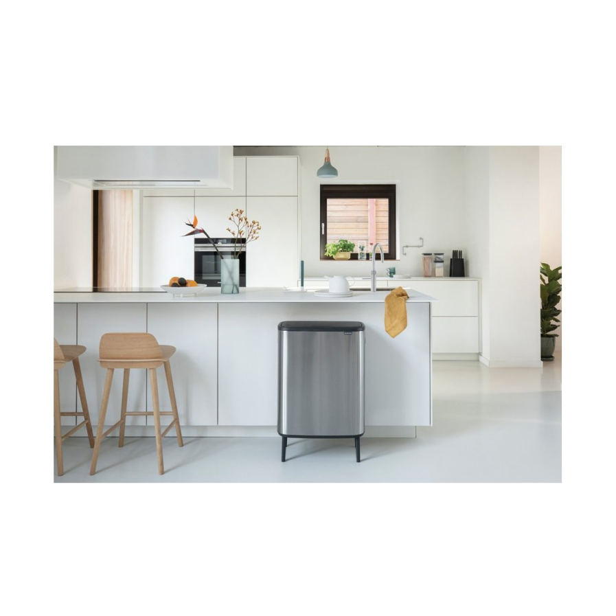 Touch prullenbak BO 2 x 30 l, mat staal, Brabantia