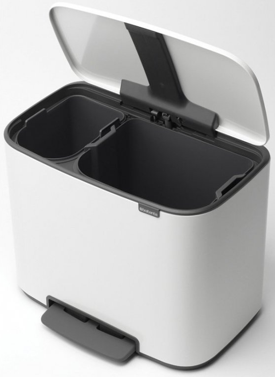 Pedaalemmer BO 11 + 23 l, wit, Brabantia