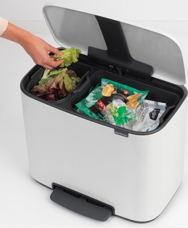 Pedaalemmer BO 11 + 23 l, wit, Brabantia