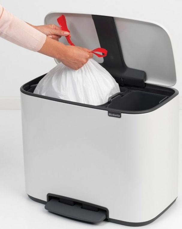 Pedaalemmer BO 11 + 23 l, wit, Brabantia