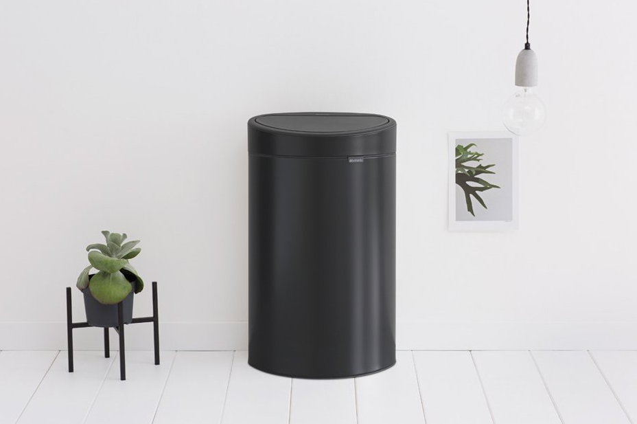 Touch prullenbak TOUCH BIN NEW 40 l, mat zwart, Brabantia