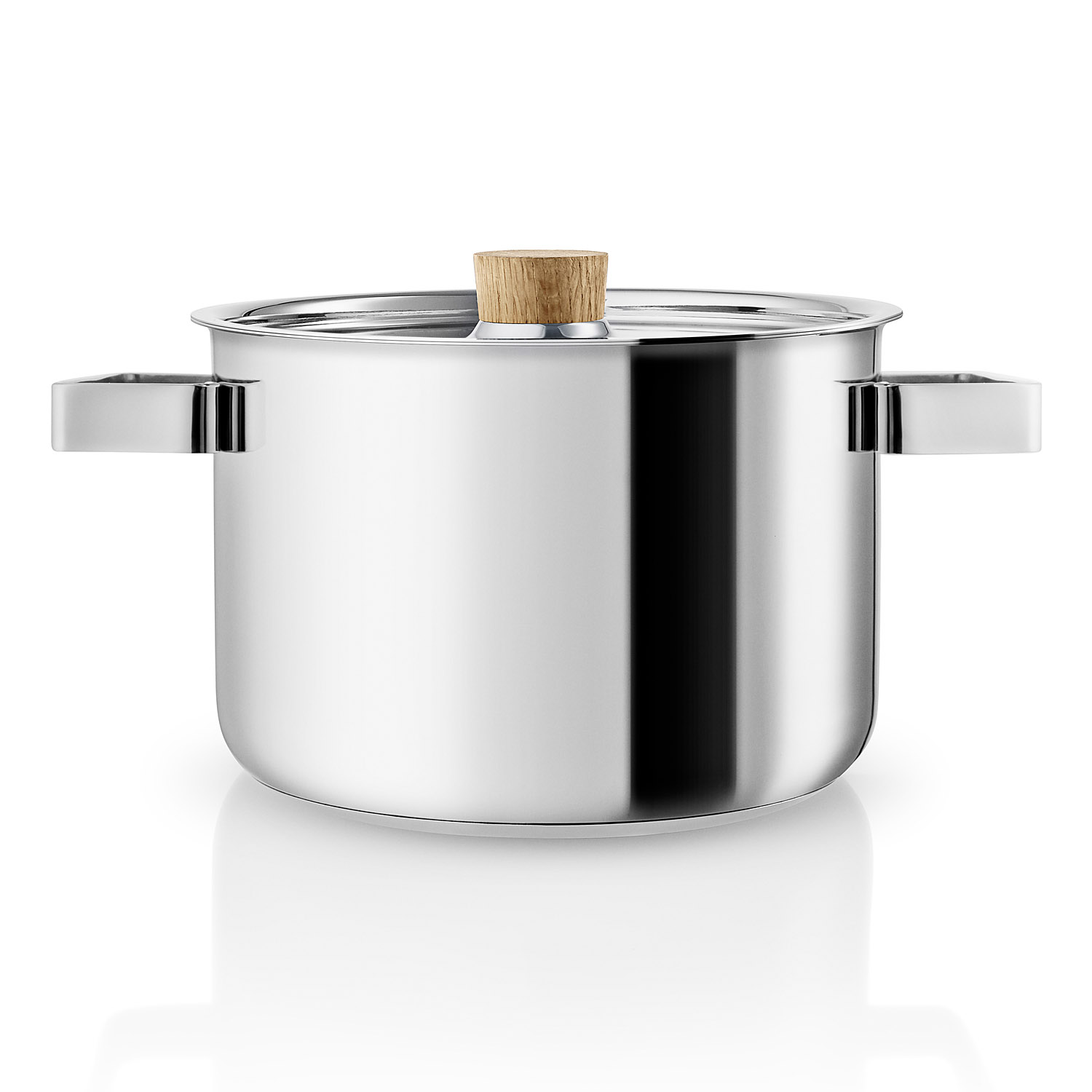 Pan NORDIC KITCHEN 3 l, 18 cm, deksel met houten handvat, roestvrij staal, Eva Solo