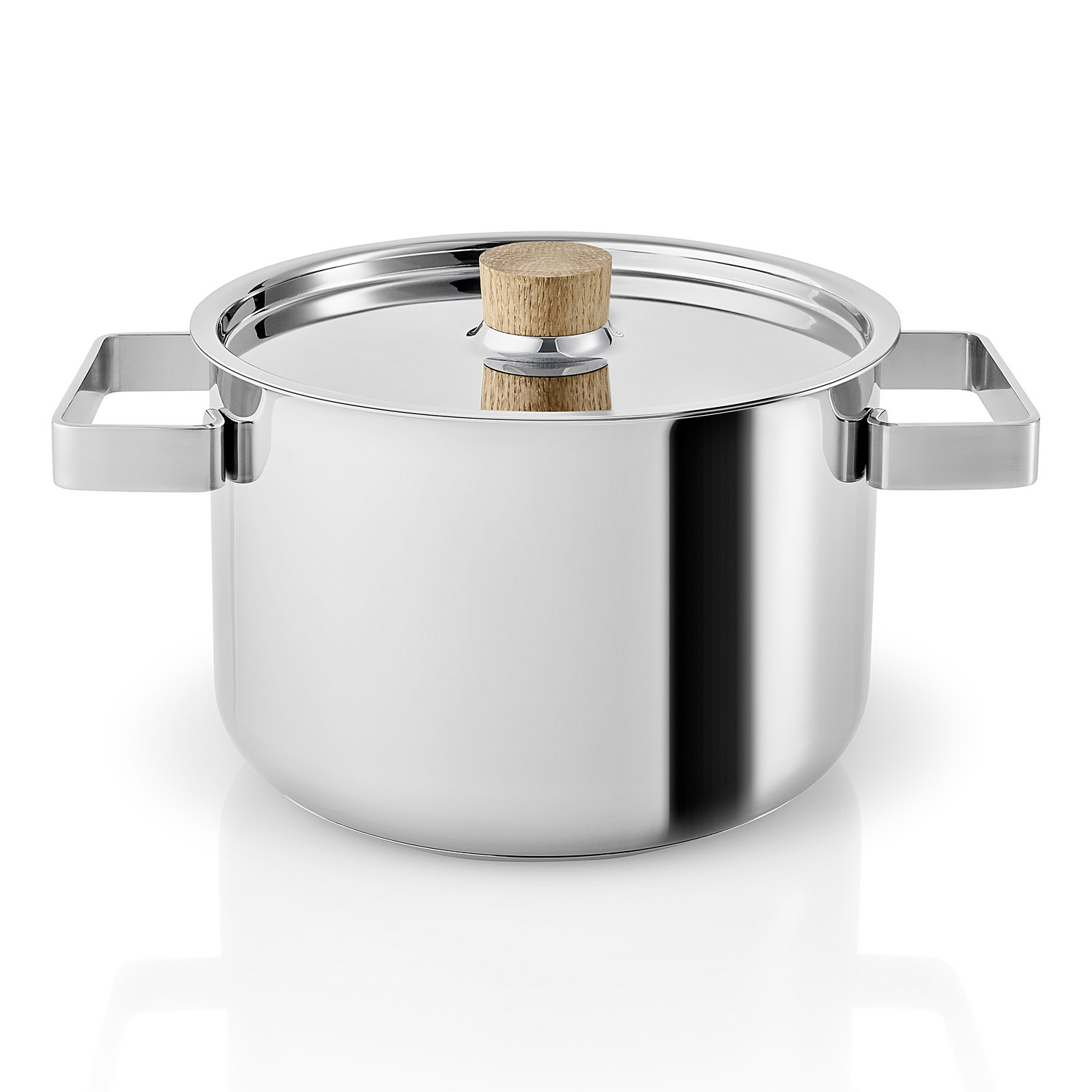 Pan NORDIC KITCHEN 3 l, 18 cm, deksel met houten handvat, roestvrij staal, Eva Solo