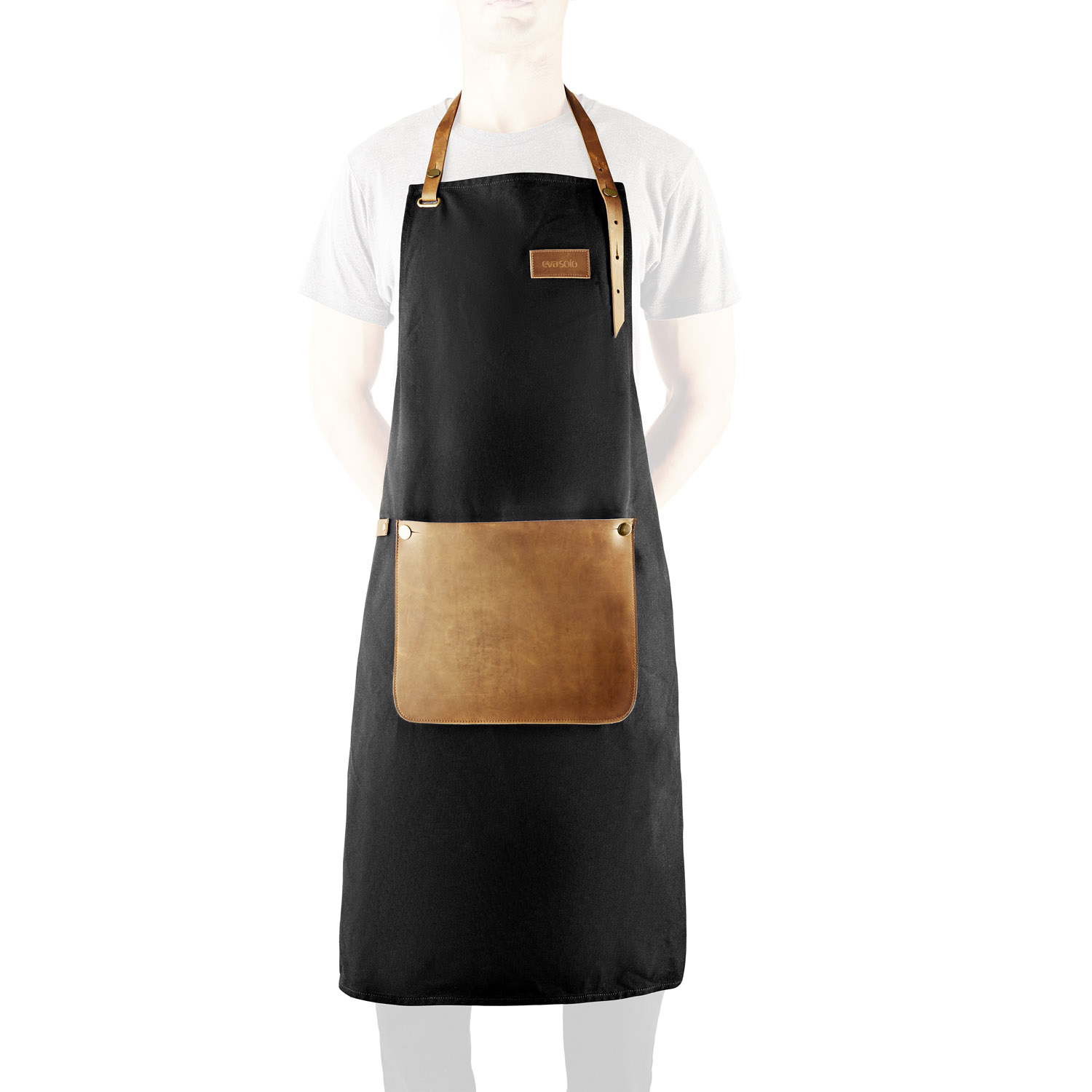Barbecueschort 98 cm, canvas en leer, Eva Solo