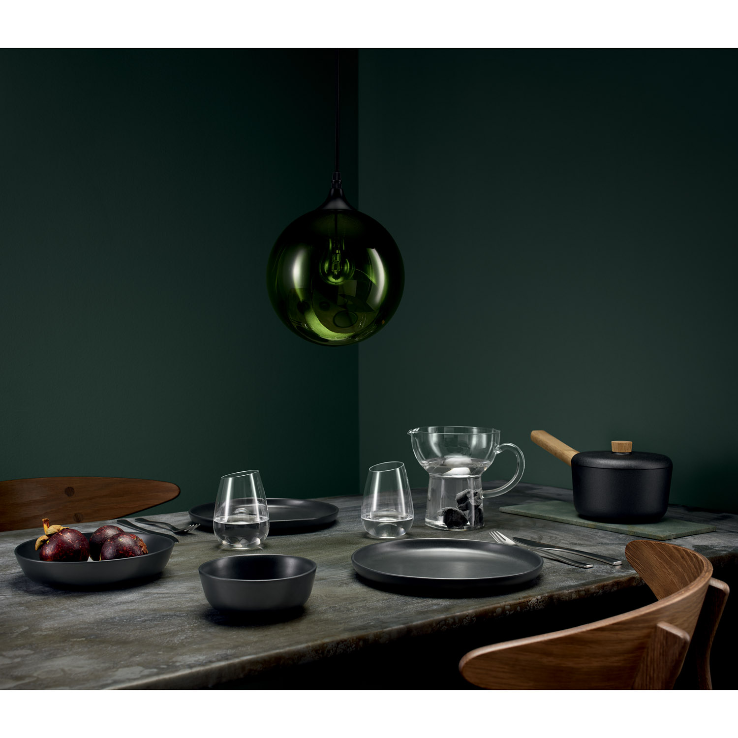 Serveerschaal NORDIC KITCHEN 1,2 l, zwart, keramiek, Eva Solo