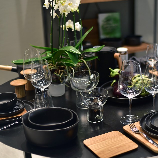 Serveerschaal NORDIC KITCHEN 1,2 l, zwart, keramiek, Eva Solo