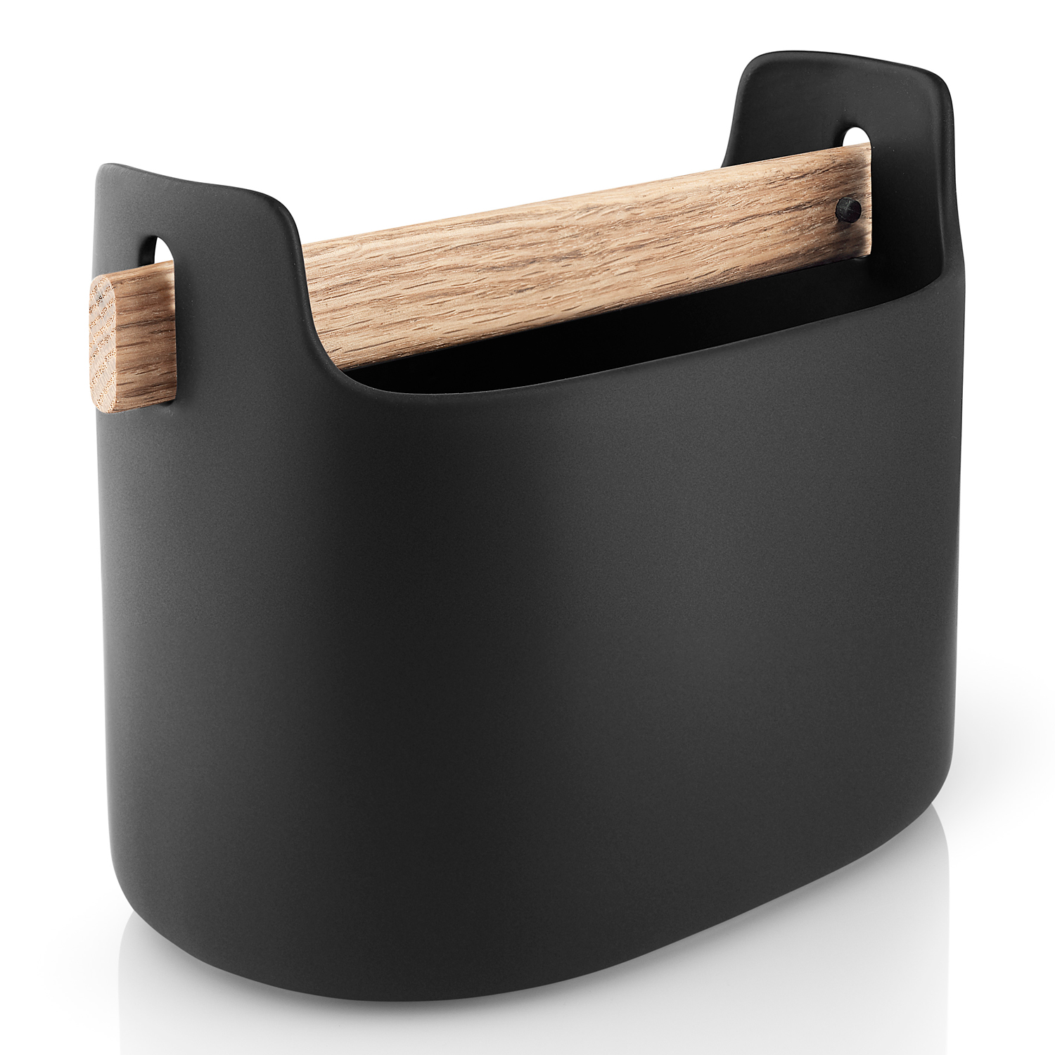 Opbergbak TOOL BOX 15 cm, met houten handvat, zwart, Eva Solo