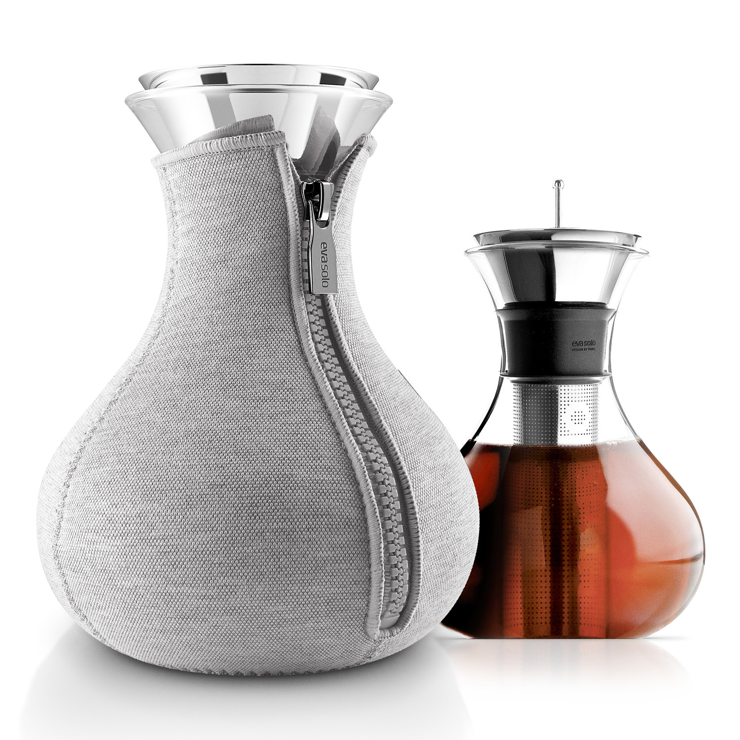 Theepot met infuser 1 l, met isolatiehoes, lichtgrijs, Eva Solo