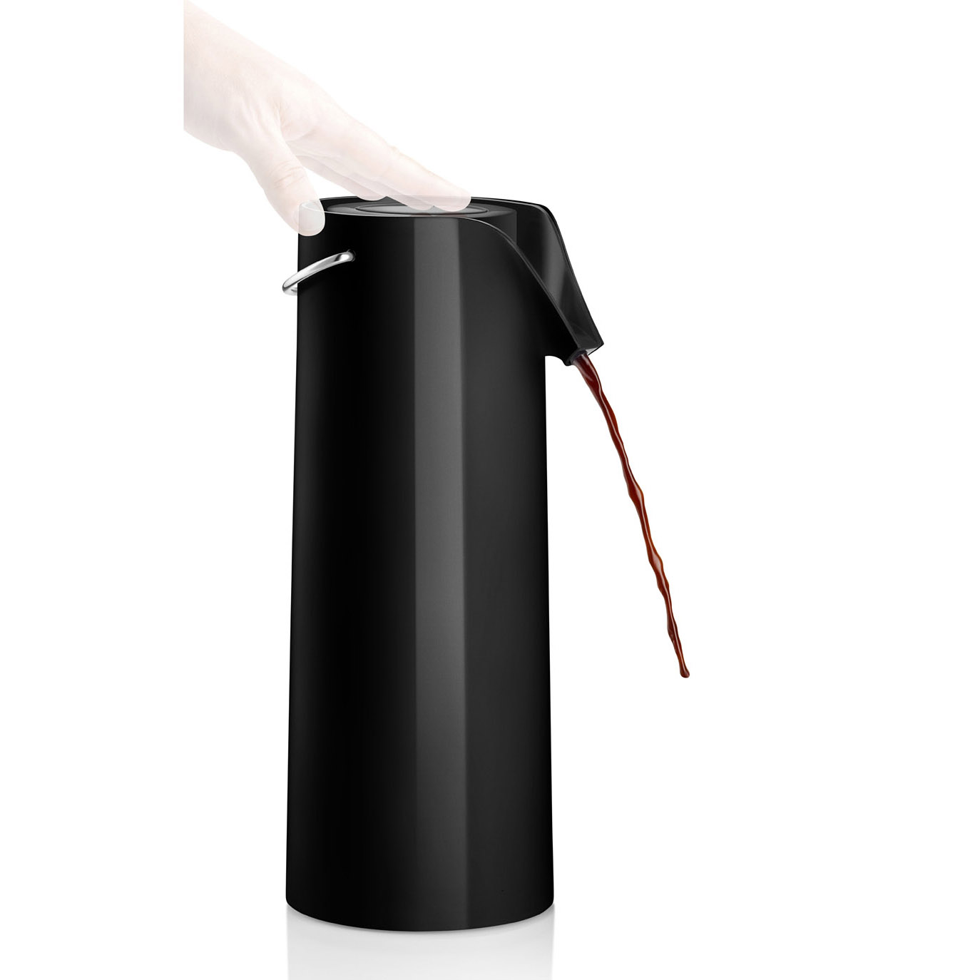 Thermoskan 1,8 l, met vacuümpomp, zwart, Eva Solo