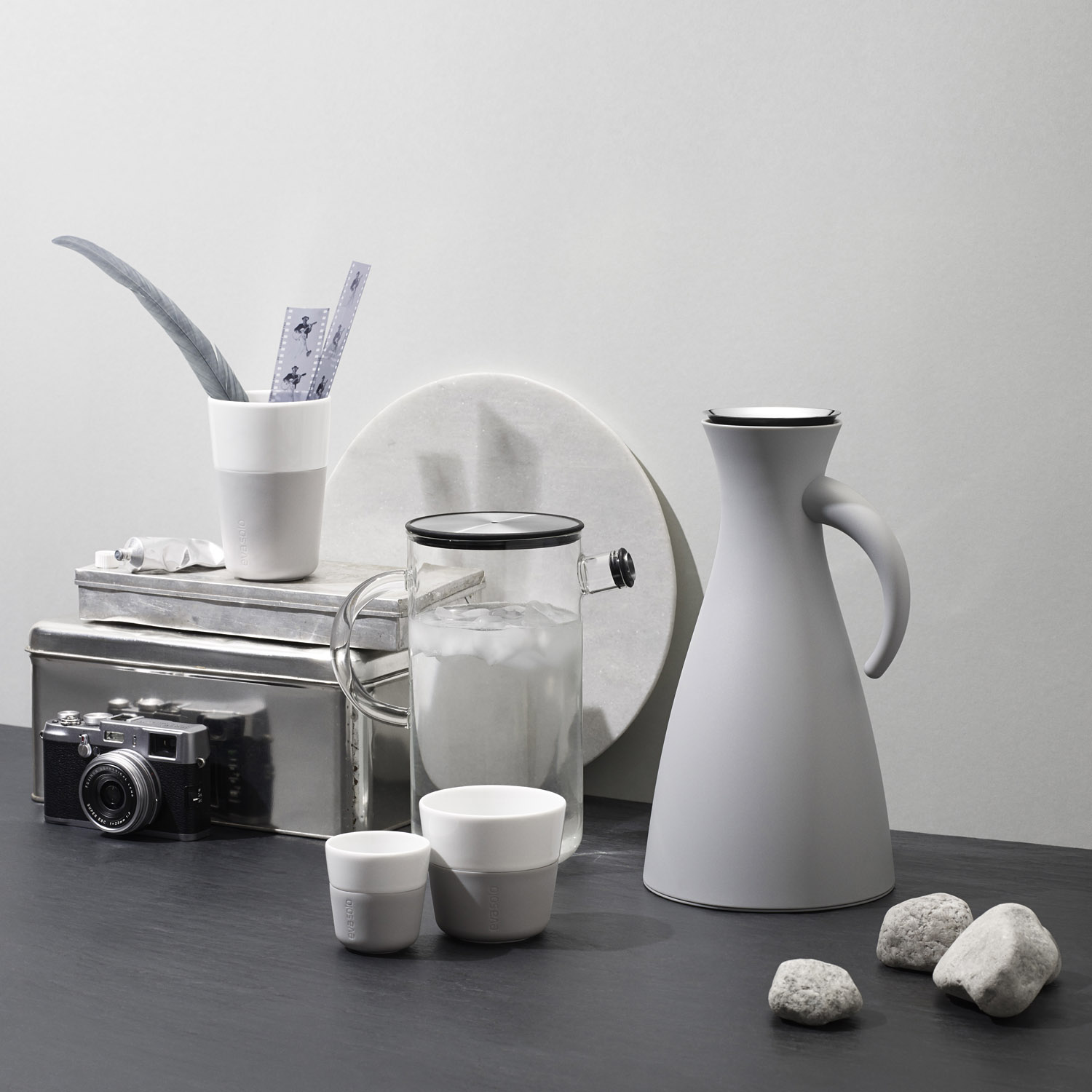 Koffiemok 230 ml, set van 2 stuks, lichtgrijs, Eva Solo