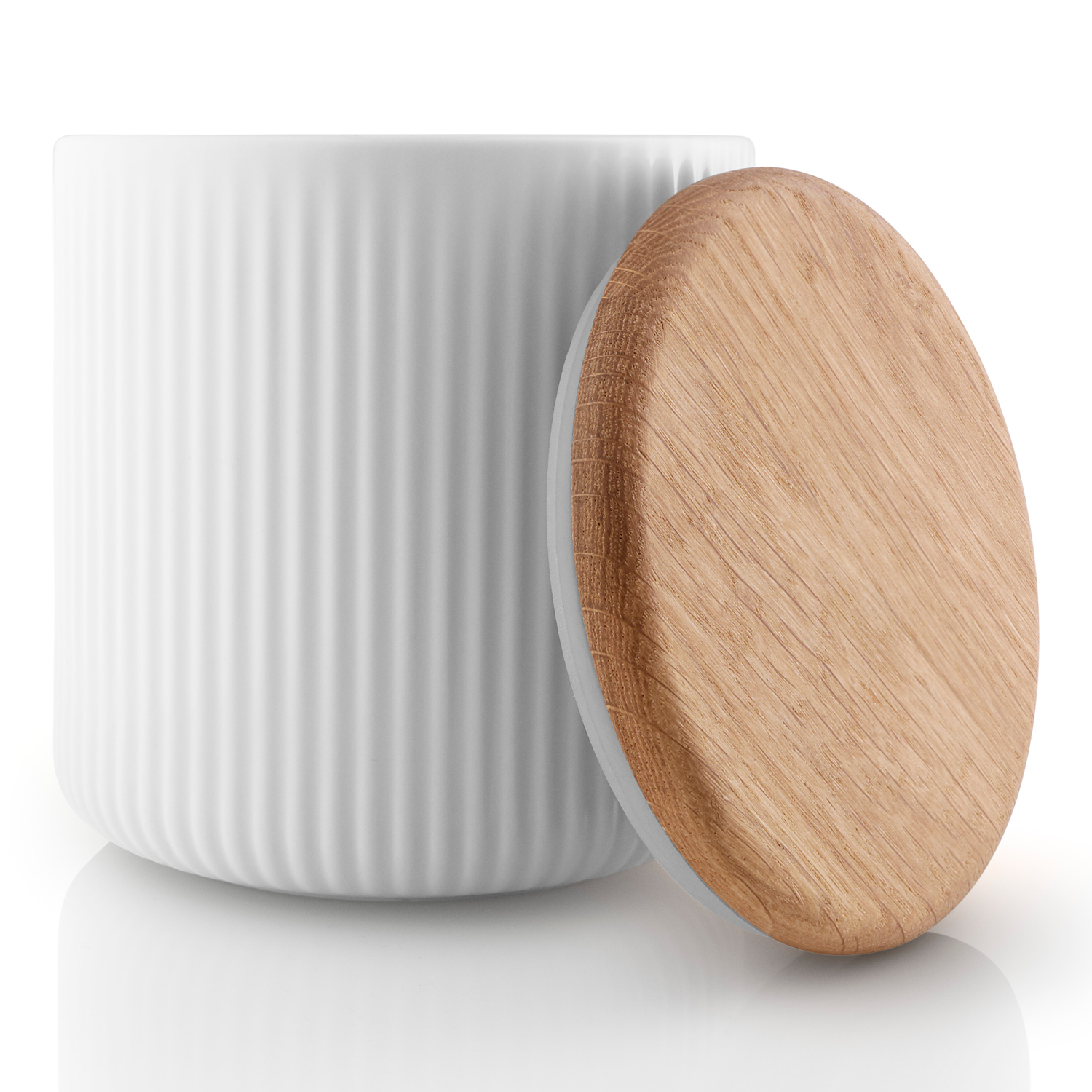 Keuken opbergpot LEGIO NOVA 700 ml, eikenhouten en porselein, Eva Solo
