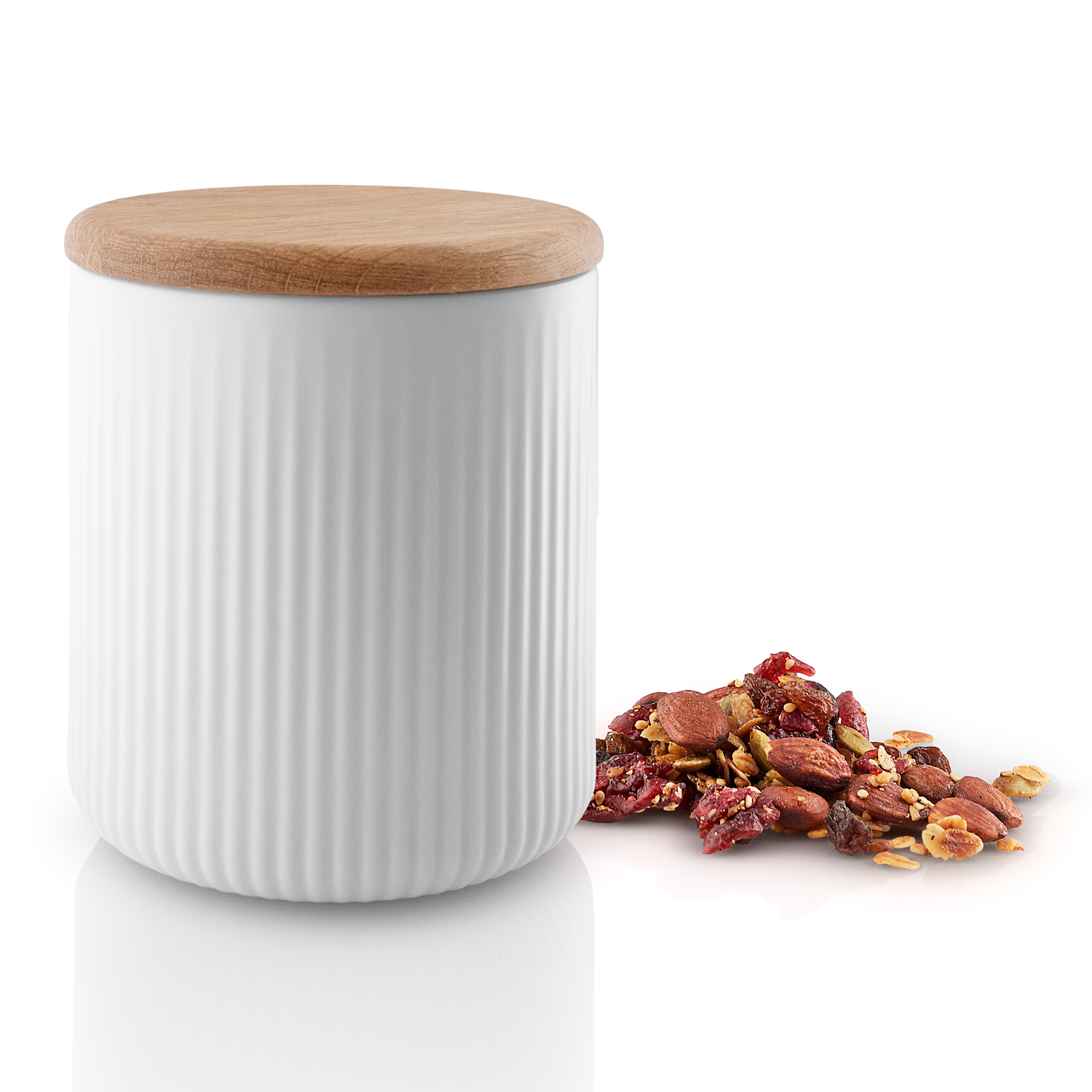Keuken opbergpot LEGIO NOVA 700 ml, eikenhouten en porselein, Eva Solo