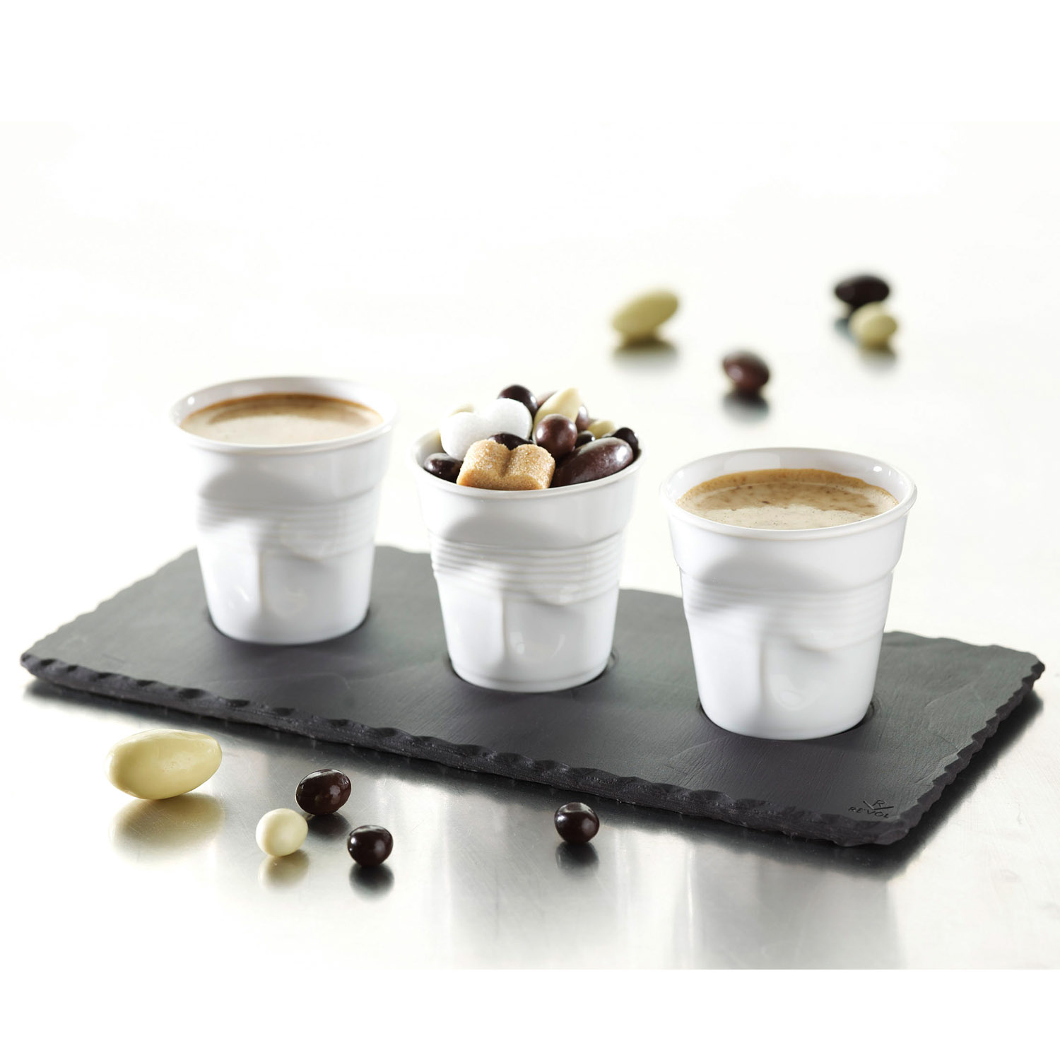 Espressokopje FROISSÉS 80 ml, wit, porselein, REVOL