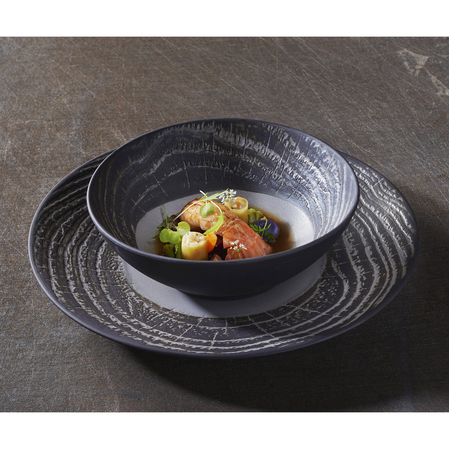 Diep bord ARBORESCENCE 19 cm, peper, REVOL