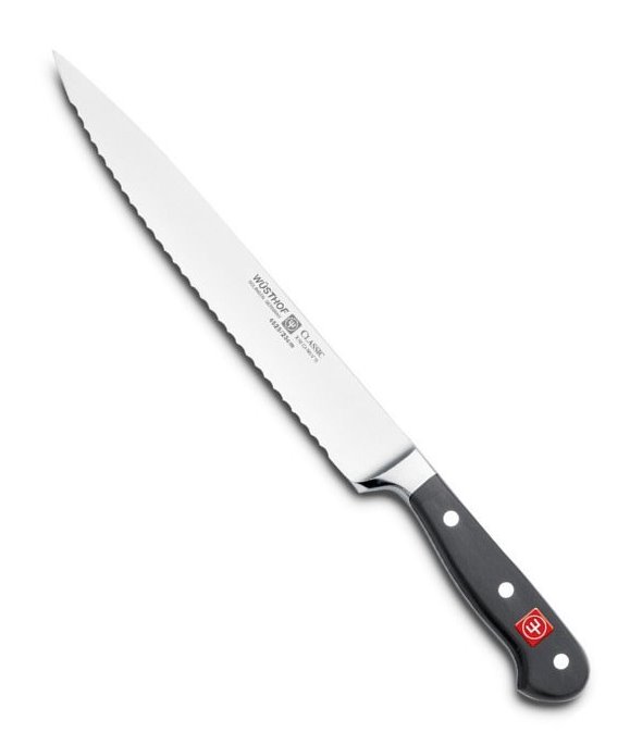 Vleesmes CLASSIC 23 cm, gekarteld lemmet, Wüsthof